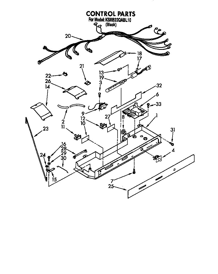 KitchenAid KSRB22QABL10 control diagram