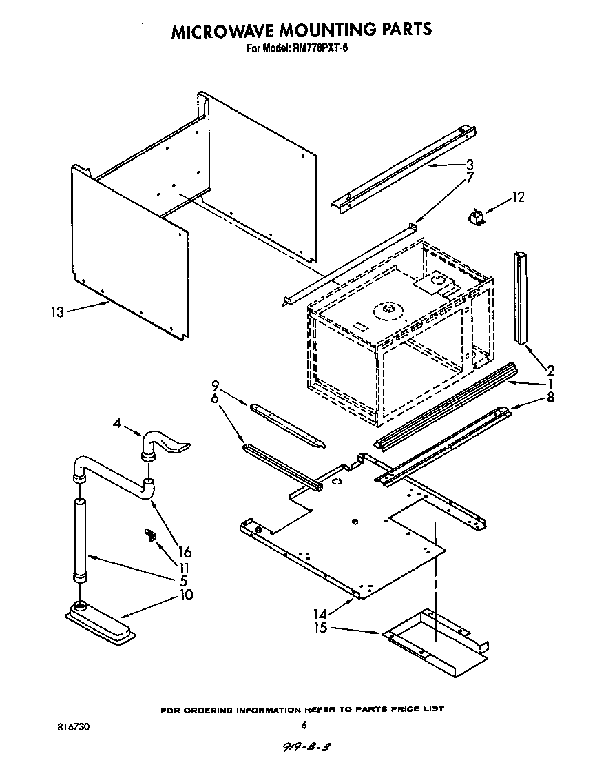 Whirlpool RM778PXT5 microwave mounting diagram