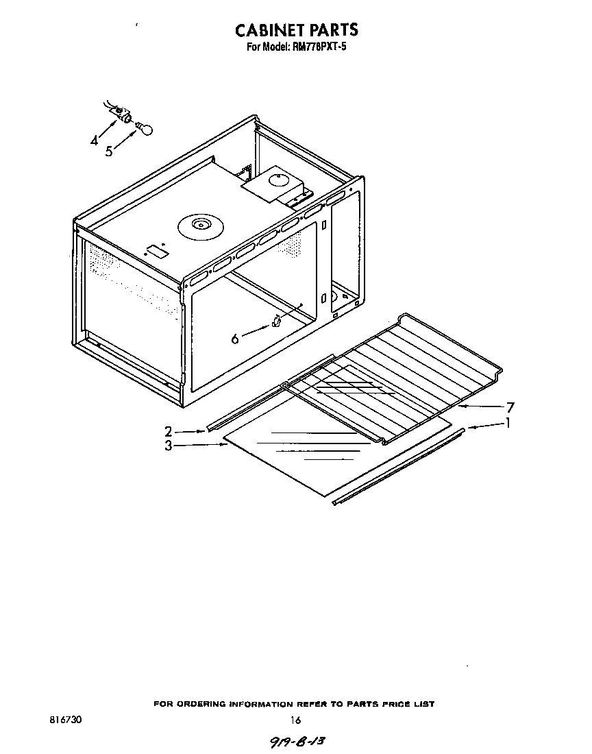 Whirlpool RM778PXT5 cabinet diagram