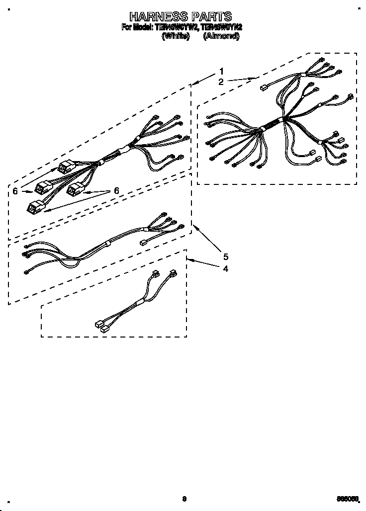 Whirlpool TER46W0YW2 harness diagram