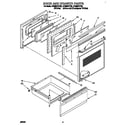 Whirlpool RF385PXYW3 door and drawer diagram