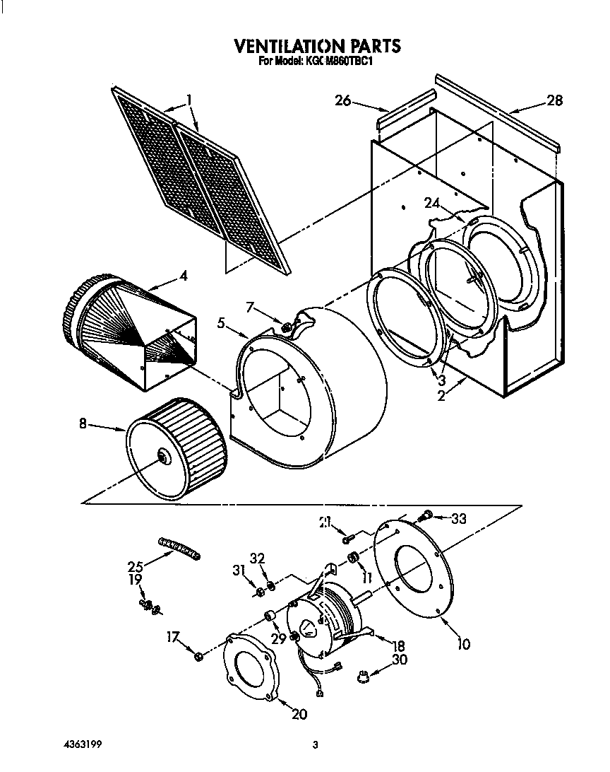 KitchenAid KGCM860TBC1 ventilation diagram