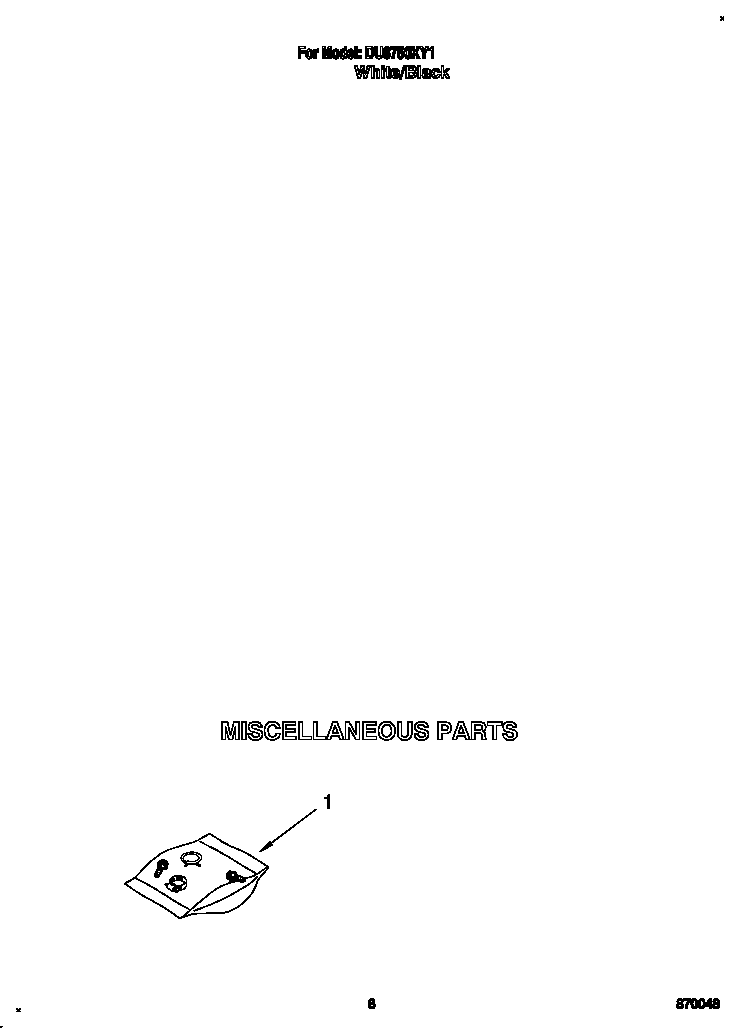 Whirlpool DU8750XY1 miscellaneous diagram