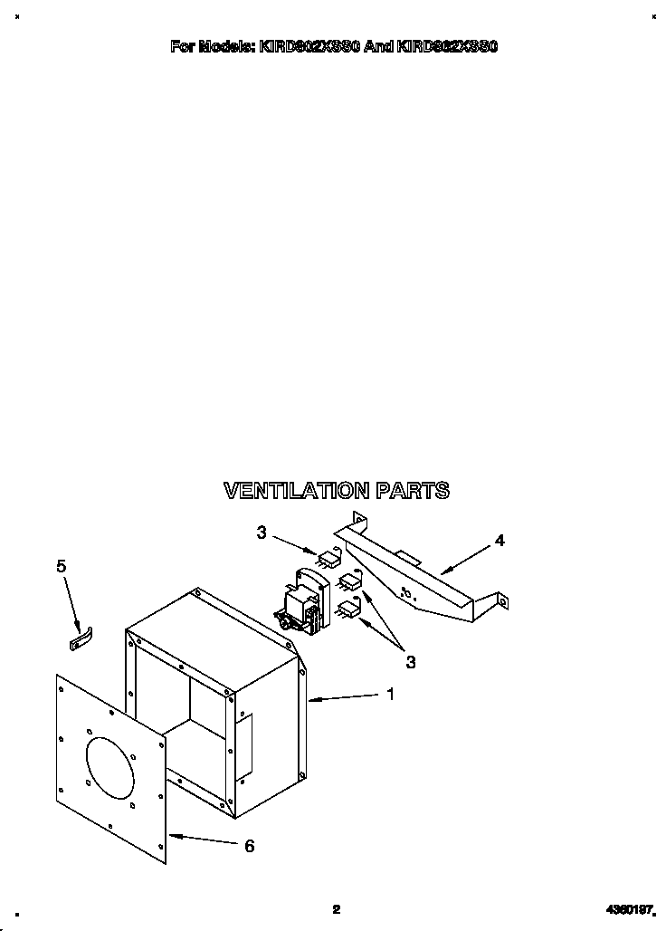 KitchenAid KIRD862XSS0 ventilation parts diagram