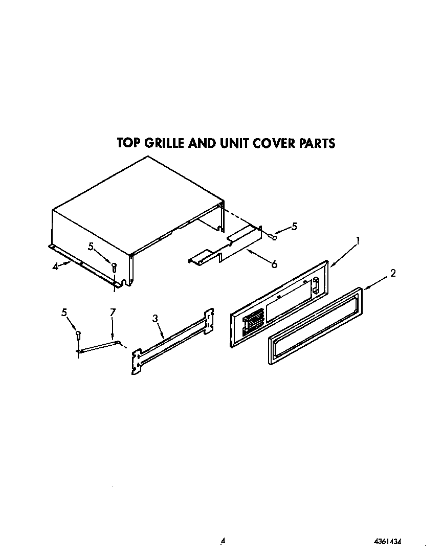 KitchenAid KSSS42MAX01 top grille and unit cover diagram