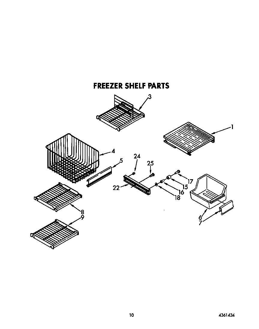 KitchenAid KSSS42MAX01 freezer shelf diagram