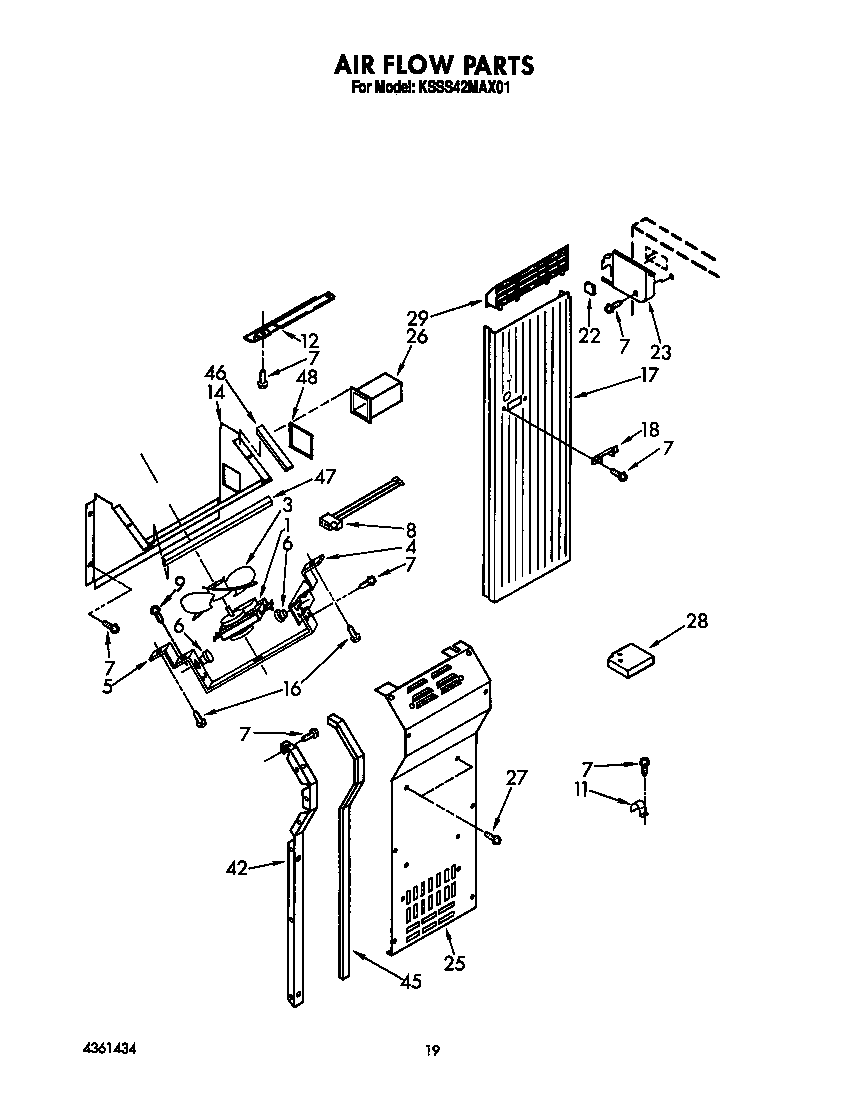 KitchenAid KSSS42MAX01 air flow diagram