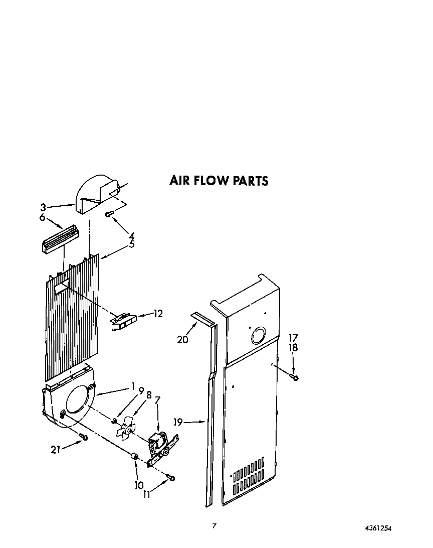 KitchenAid KSRC25DXWH11 air flow diagram