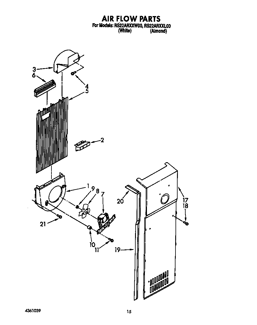 Roper RS22ARXXW00 air flow diagram