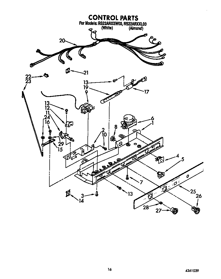 Roper RS22ARXXW00 control diagram
