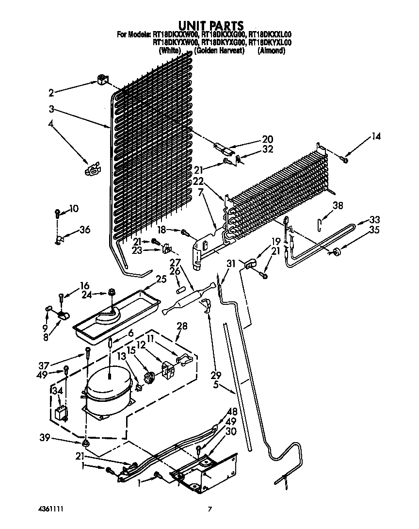 Roper RT18DKXXW00 unit diagram