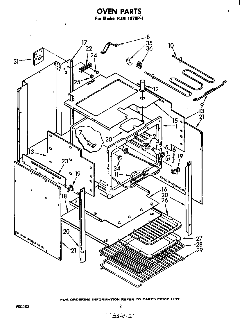 Whirlpool RJM1870P1 door diagram