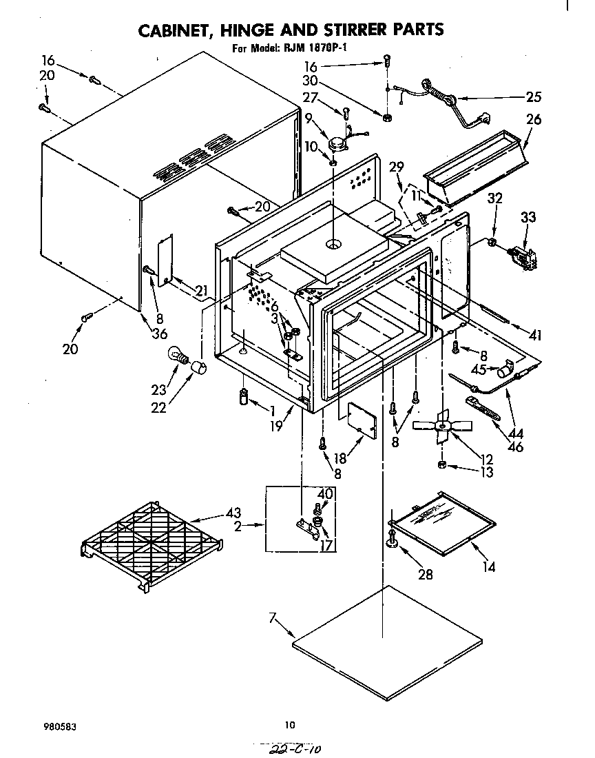 Whirlpool RJM1870P1 unit diagram