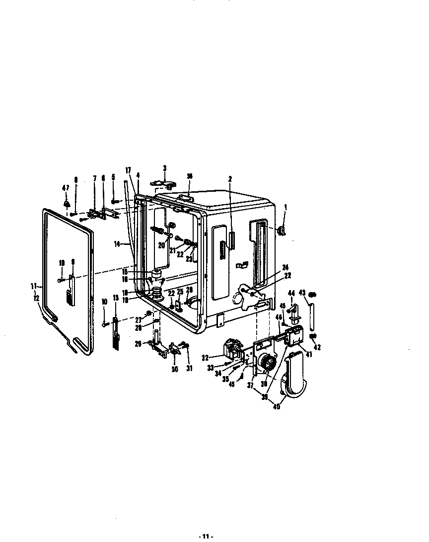 Roper 8505L00 tub diagram