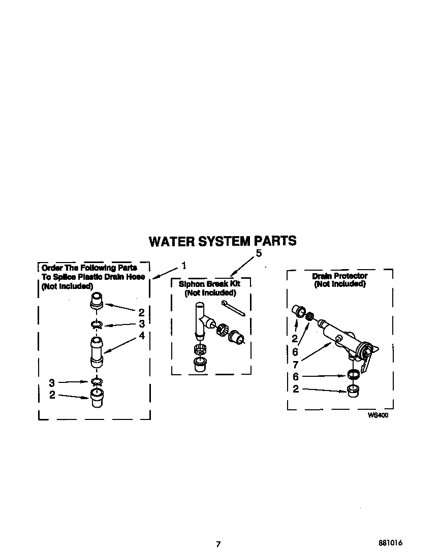 Whirlpool LSR5233AW0 water system diagram