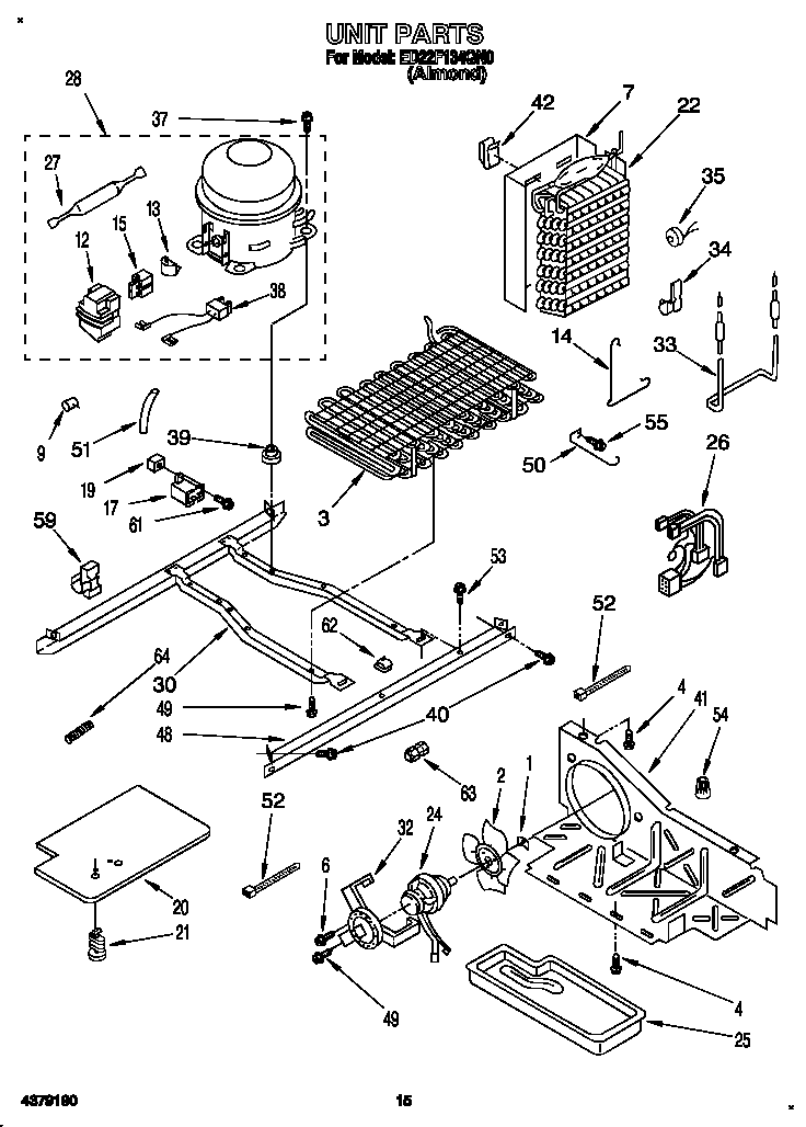 Whirlpool ED22F134QN0 unit diagram