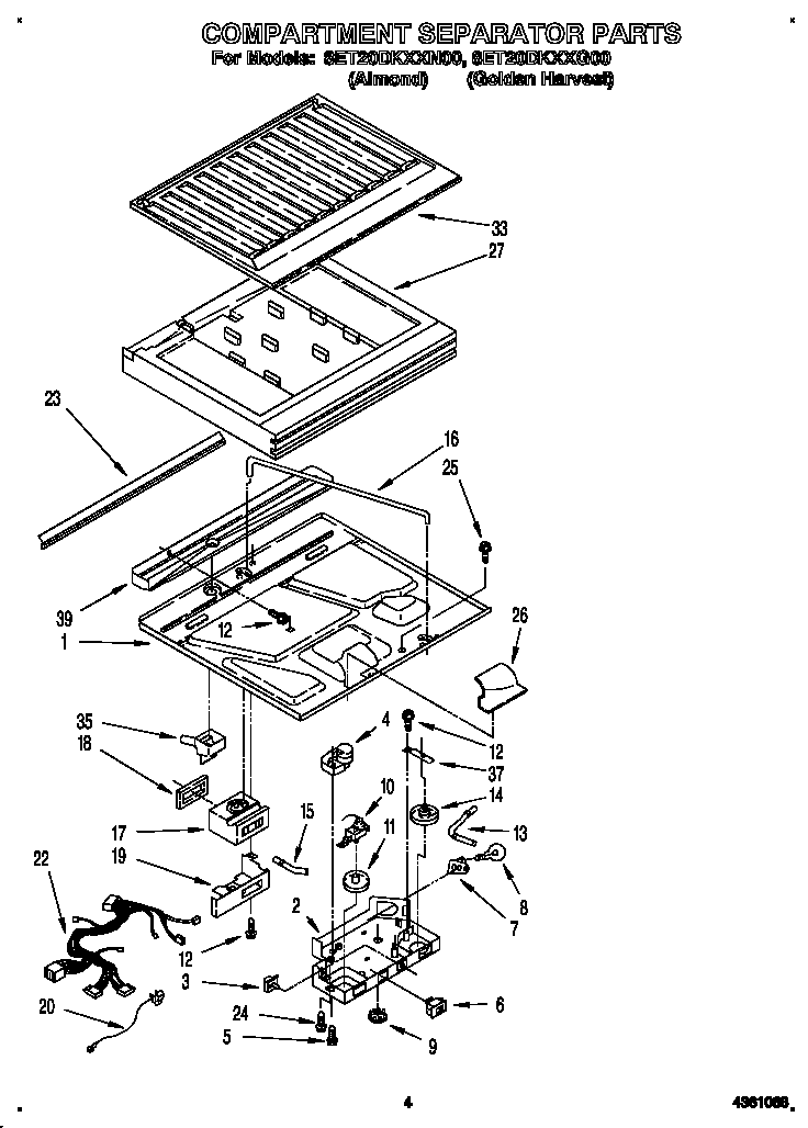 Whirlpool 8ET20DKXXN00 compartment separator diagram