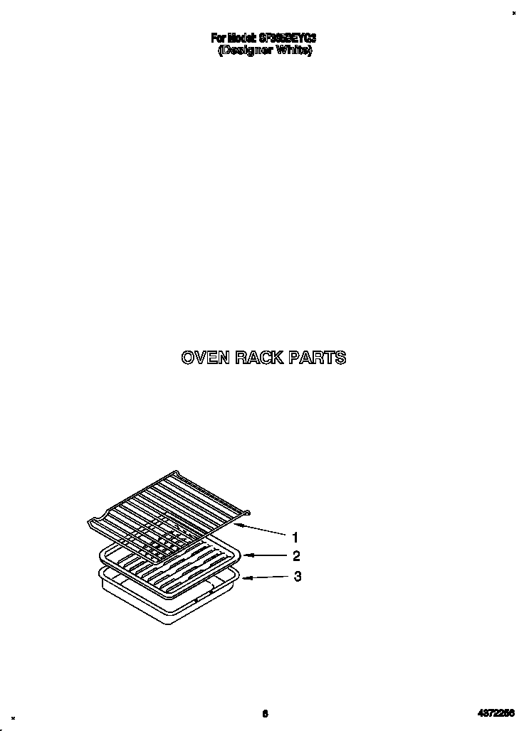 Whirlpool SF365BEYQ3 oven rack diagram