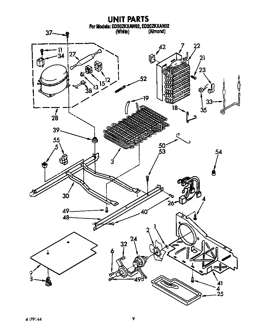 Whirlpool ED20ZKXAW02 unit diagram