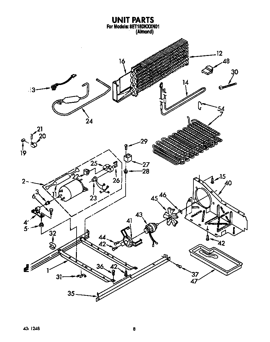 Whirlpool 8ET18DKXXN01 unit diagram