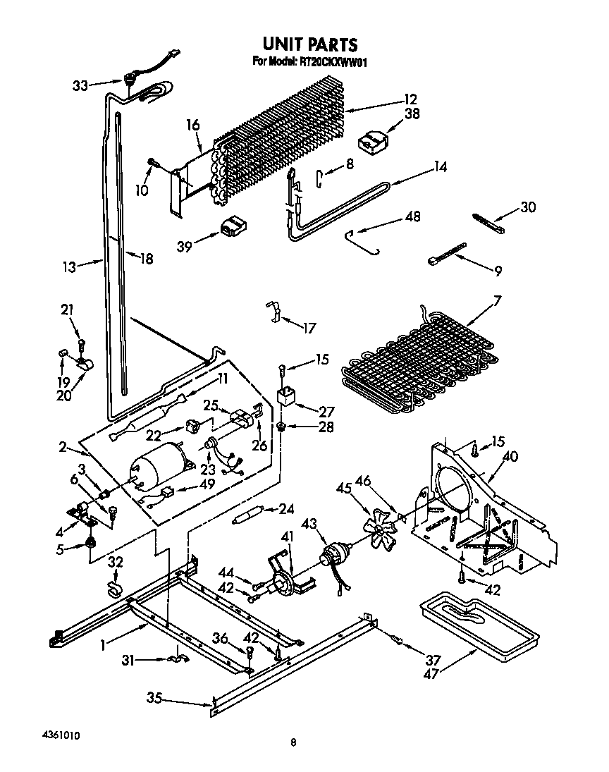 Roper RT20CKXWW01 unit diagram