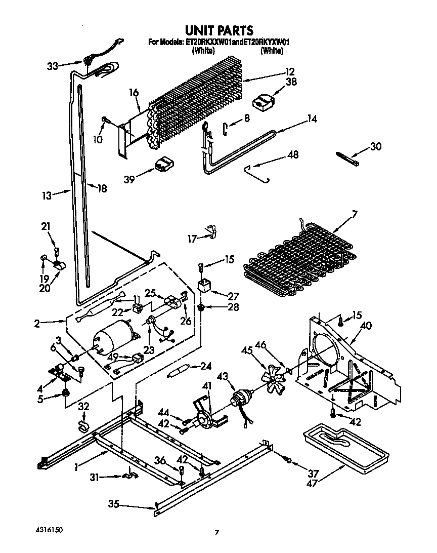 Whirlpool ET20RKXXW01 unit diagram