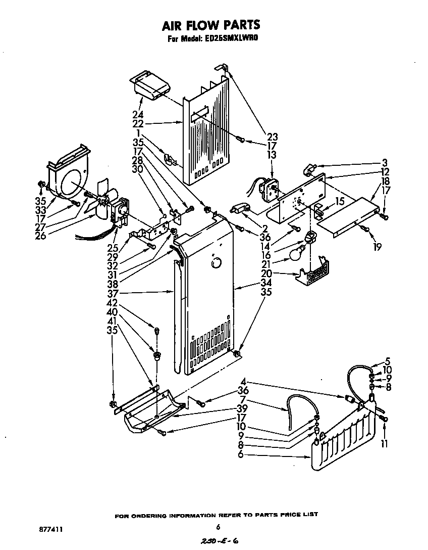 Whirlpool ED25SMXLWR0 air flow diagram