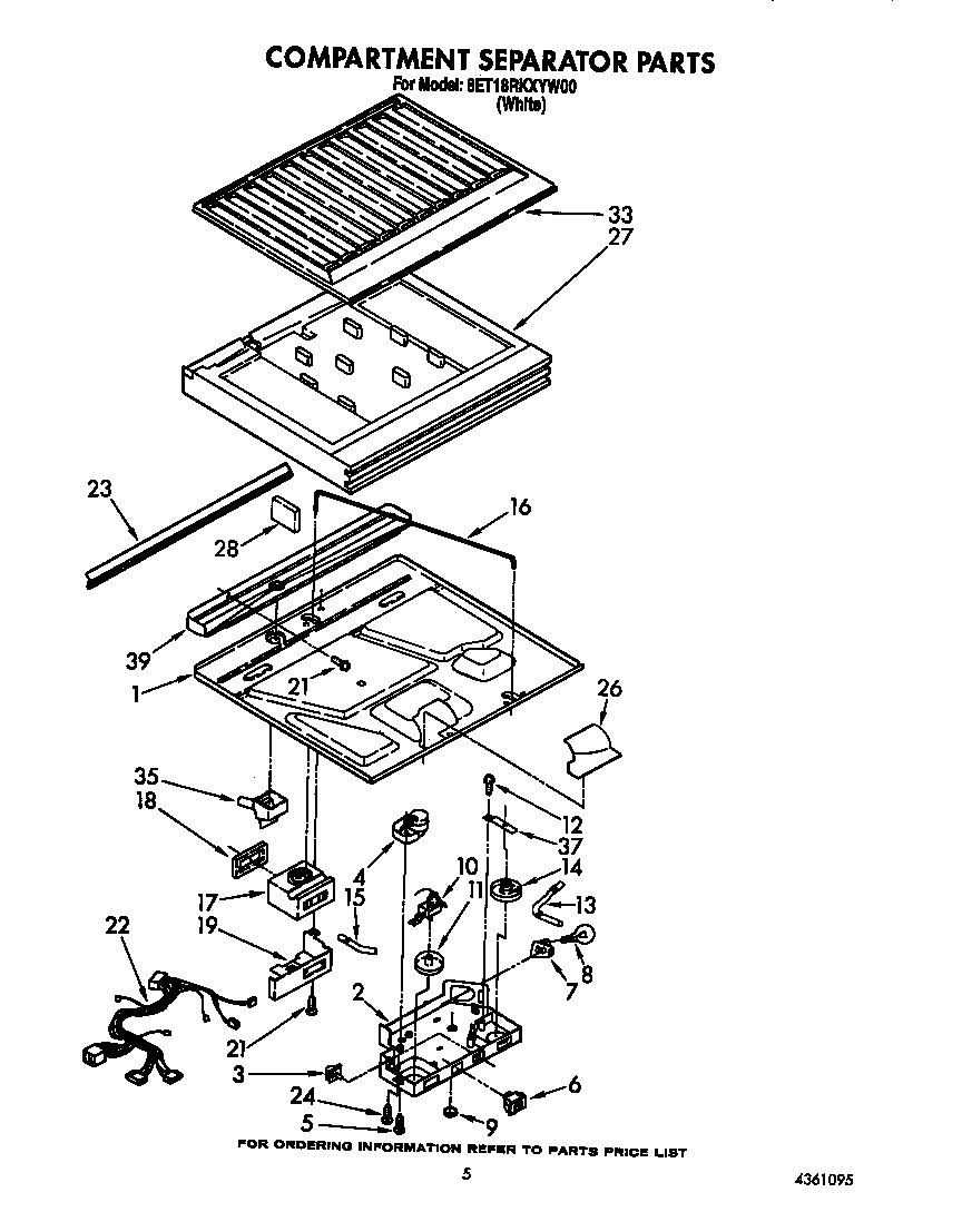 Whirlpool 8ET18RKXYW00 compartment separator diagram