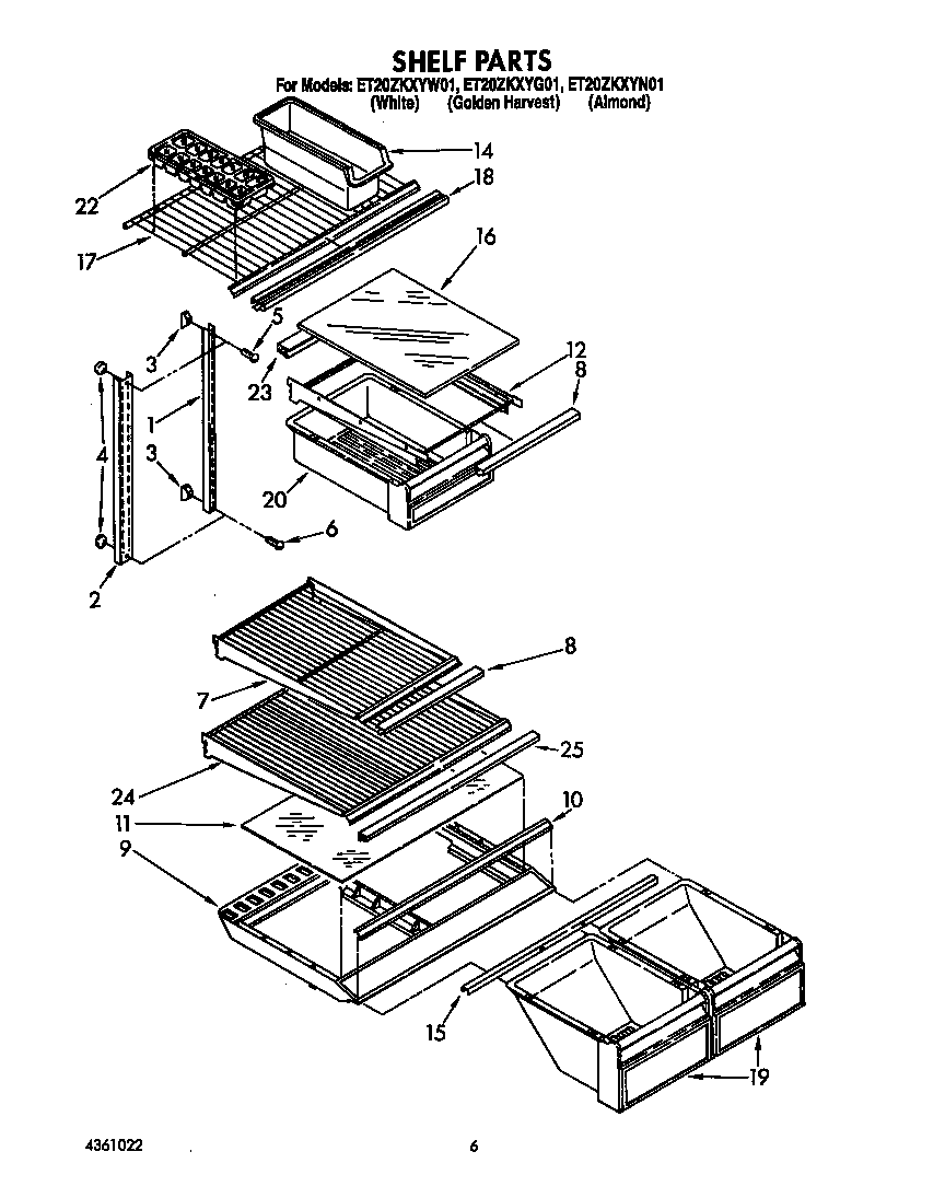 Whirlpool ET20ZKXYW01 shelf diagram