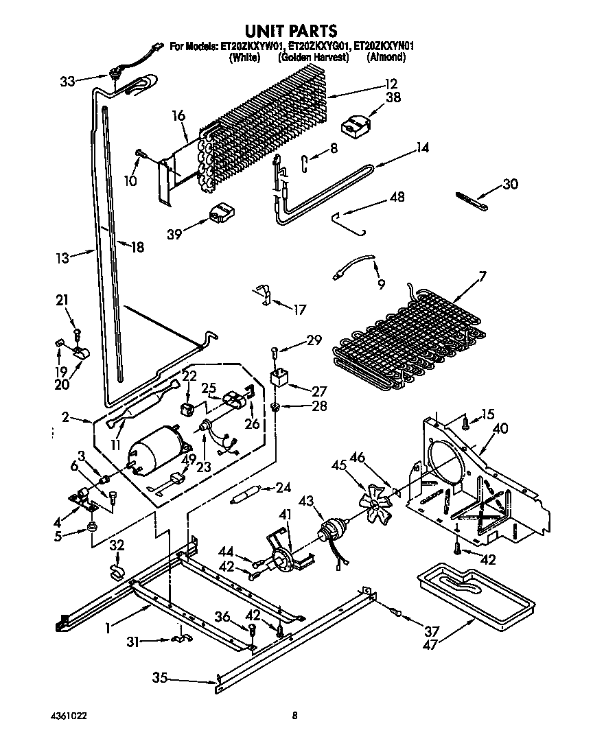 Whirlpool ET20ZKXYW01 unit diagram