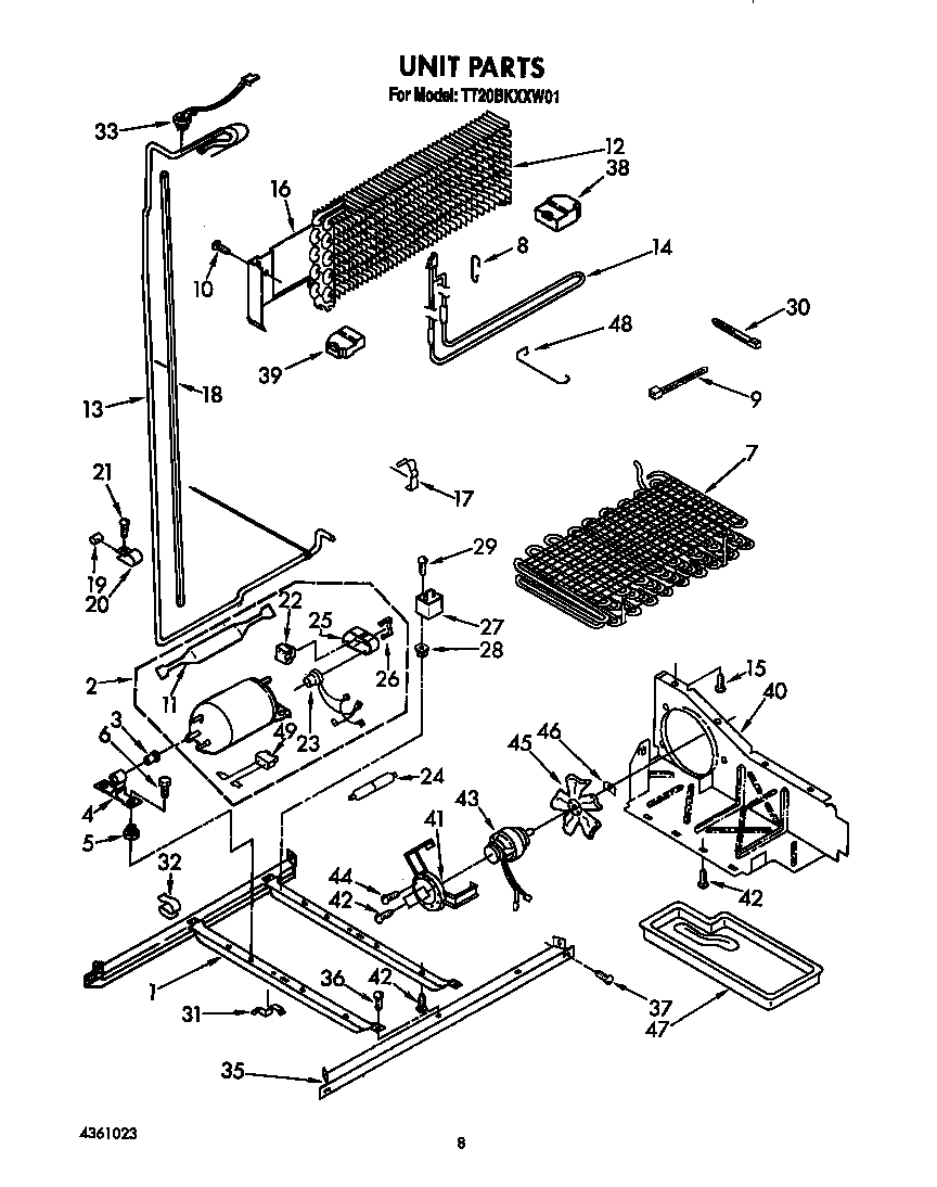 Whirlpool TT20BKXXW01 unit diagram