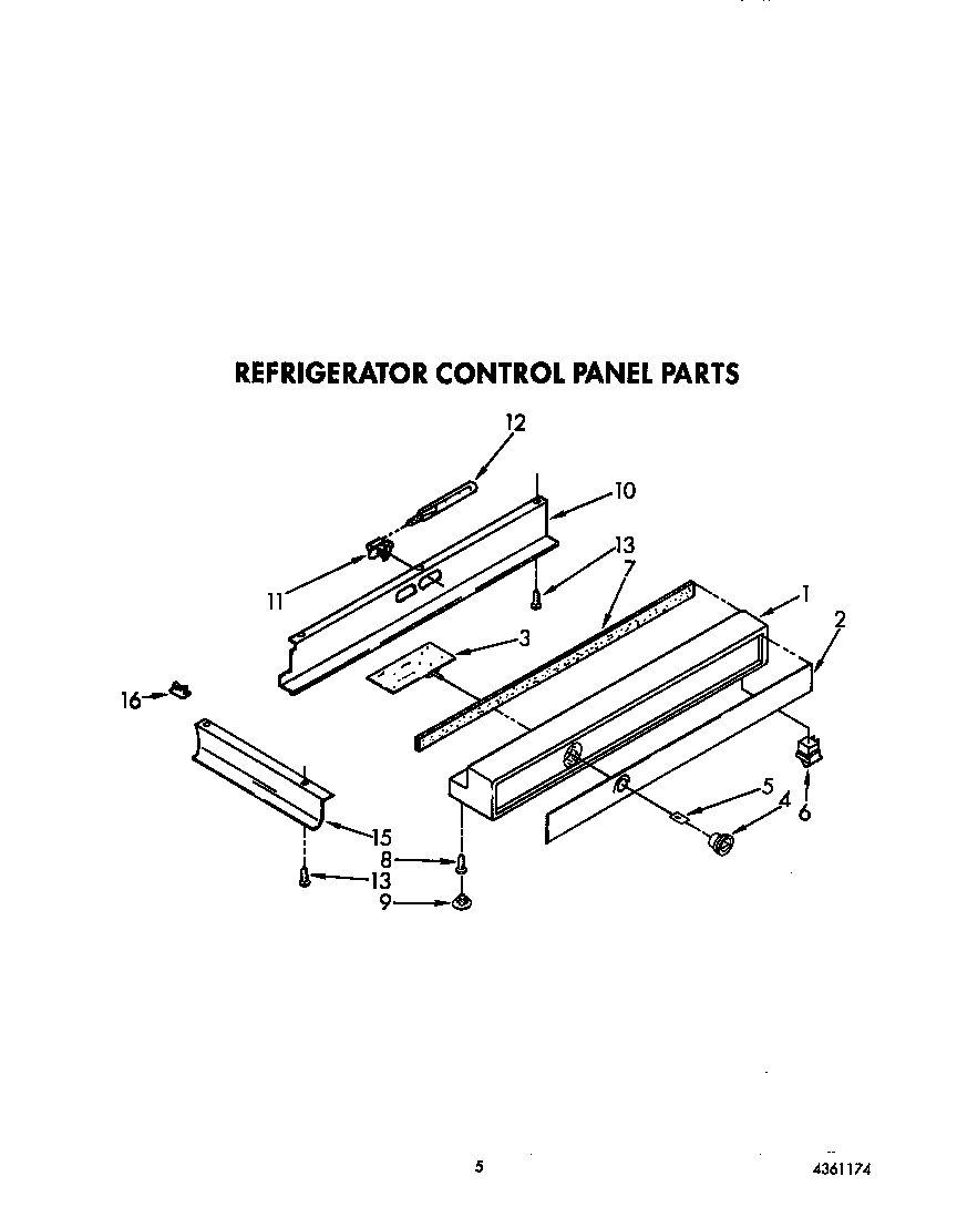 KitchenAid KSSS36DWW02 refrigerator control panel diagram