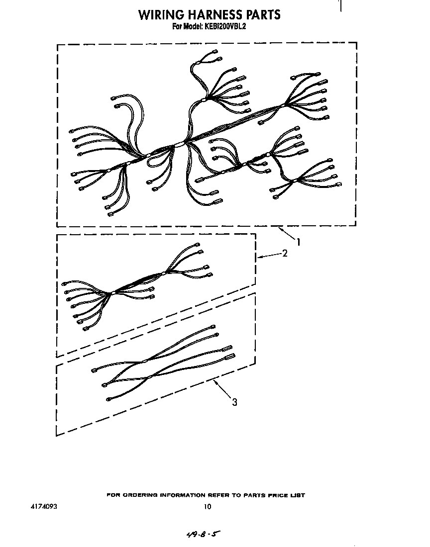 KitchenAid KEBI200VBL2 wiring harness diagram