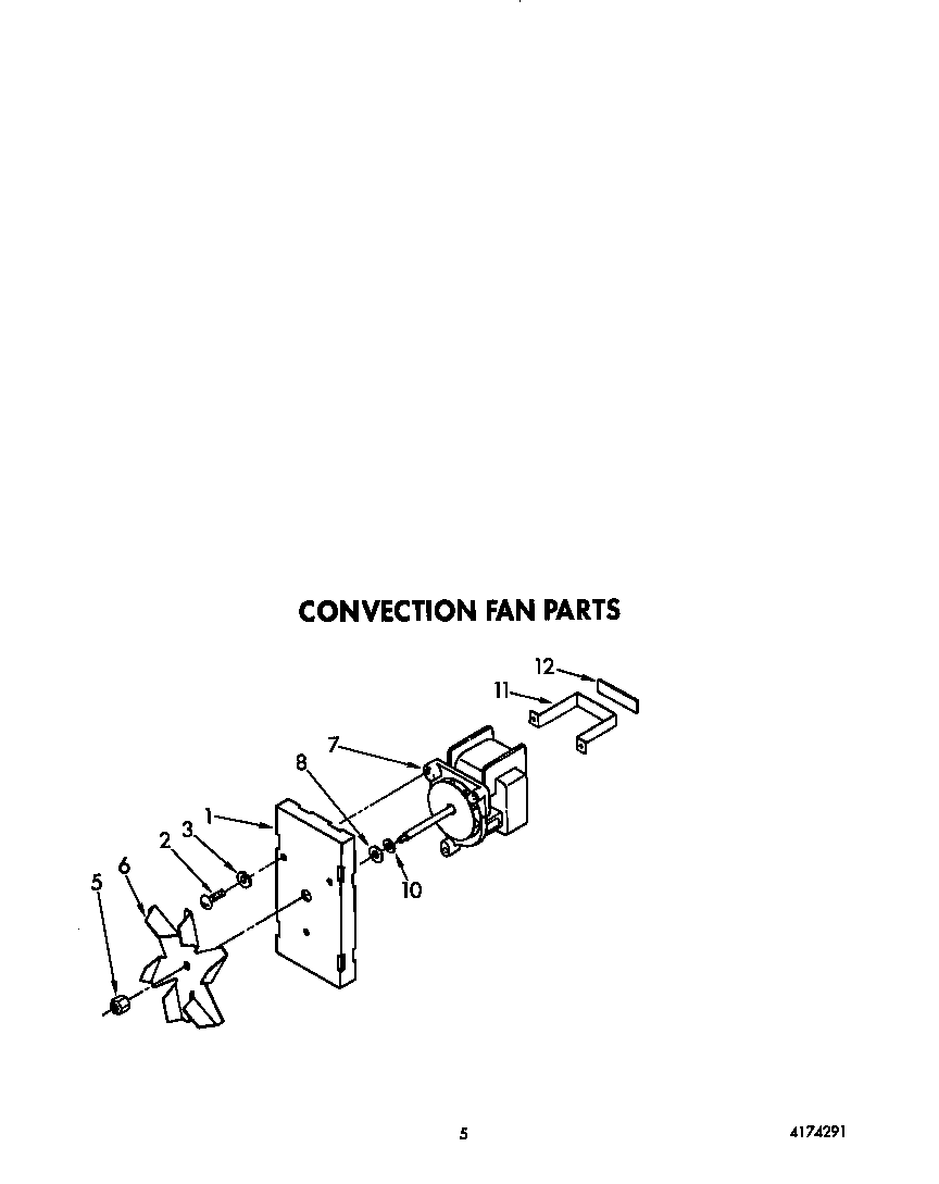 KitchenAid KEBS207YWH1 convection fan diagram