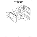 KitchenAid KEBI241YWH3 upper oven door diagram