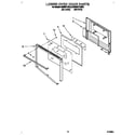 KitchenAid KEBI241YWH3 lower oven door diagram