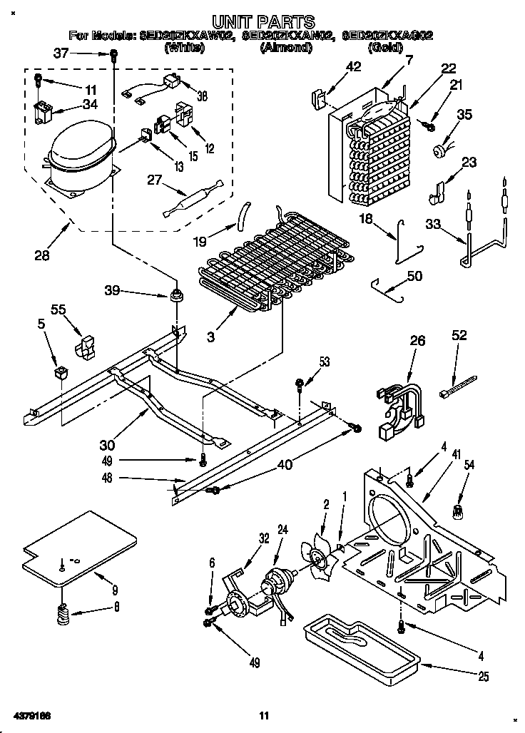 Whirlpool 8ED20ZKXAW02 unit diagram