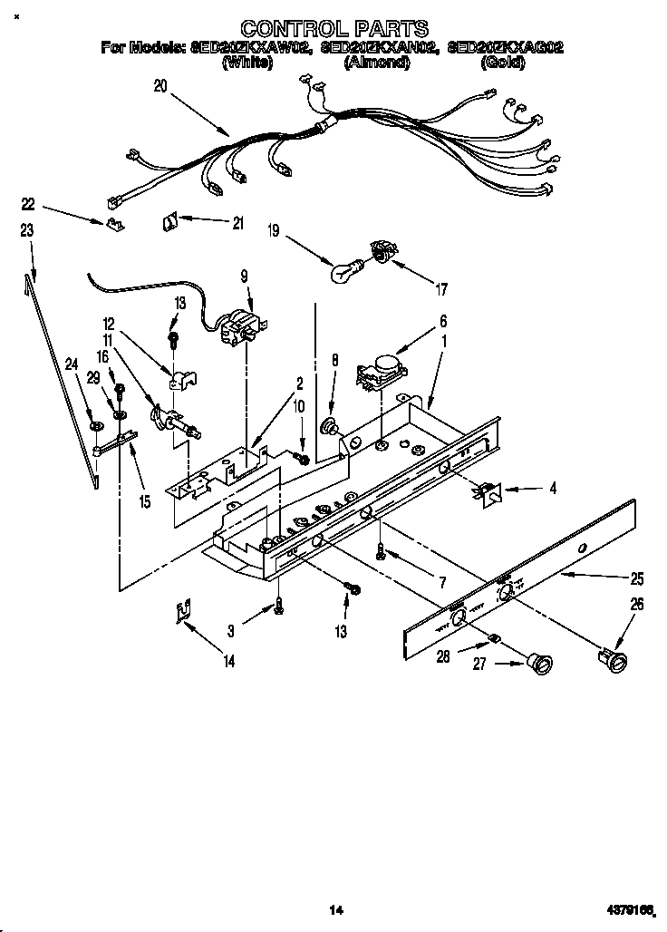 Whirlpool 8ED20ZKXAW02 control diagram