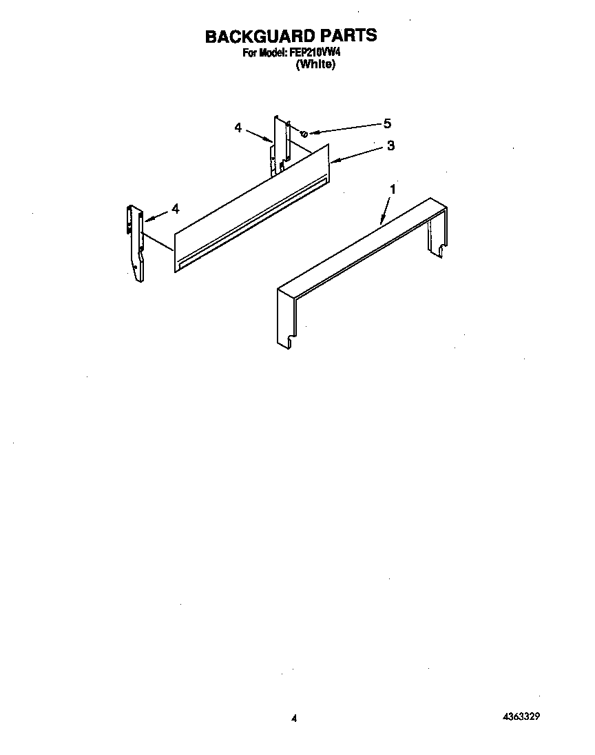 Roper FEP210VW4 backguard diagram