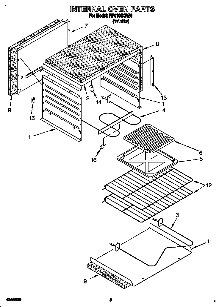 Whirlpool RF0100XRN8 internal oven diagram