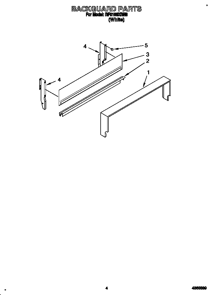 Whirlpool RF0100XRN8 backguard diagram