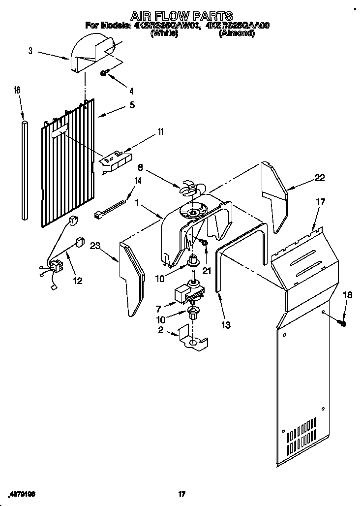 KitchenAid 4KSRS25QAW00 air flow diagram