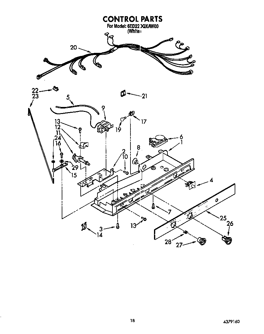 Whirlpool 6ED22DQXAW00 control diagram