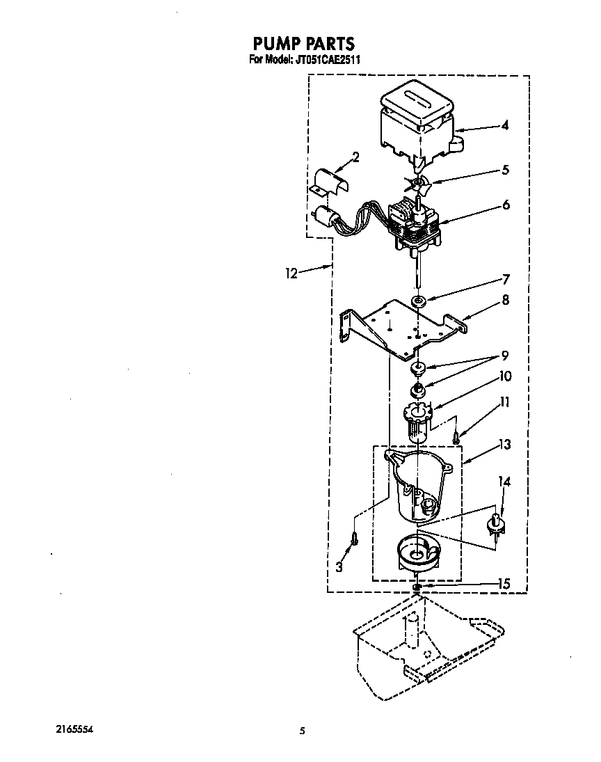 Whirlpool JT051CAE2511 pump diagram
