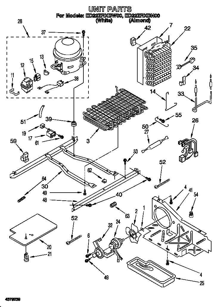 Whirlpool ED22ZRXBW00 unit diagram