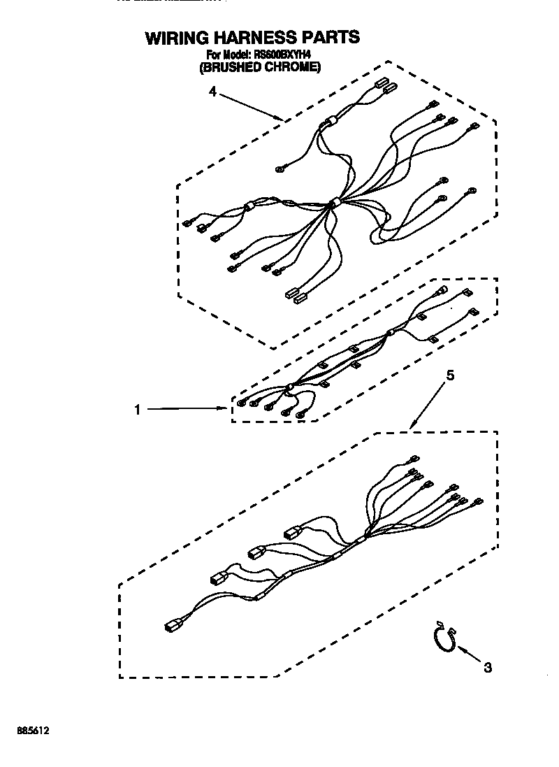 Whirlpool RS600BXYH4 wiring harness diagram