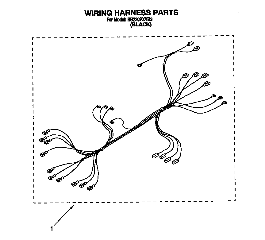 Whirlpool RB220PXYB3 wiring harness diagram