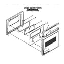 Whirlpool RS610PXYH4 oven door diagram
