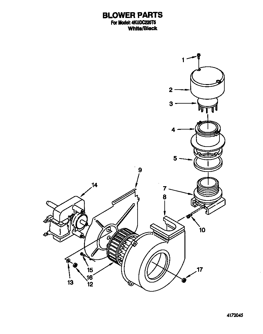 KitchenAid 4KUDC220T5 blower diagram