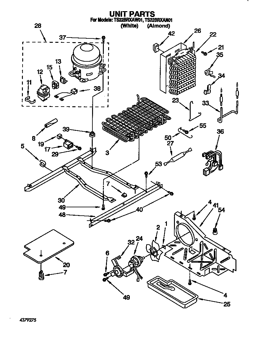 Whirlpool TS22BRXAW01 unit diagram